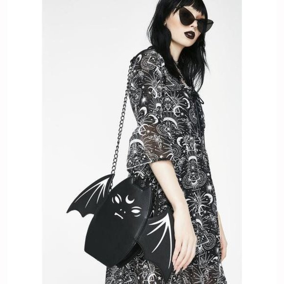Killstar Grumpy Bat Purse BRAND NEW - Picture 3 of 8